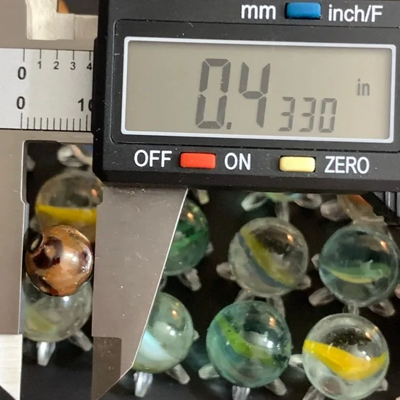 Vintage Bennington & Cat's Eye Colorful Clay & Glass Marbles Multi-Color Marbles - Picture 11 of 16